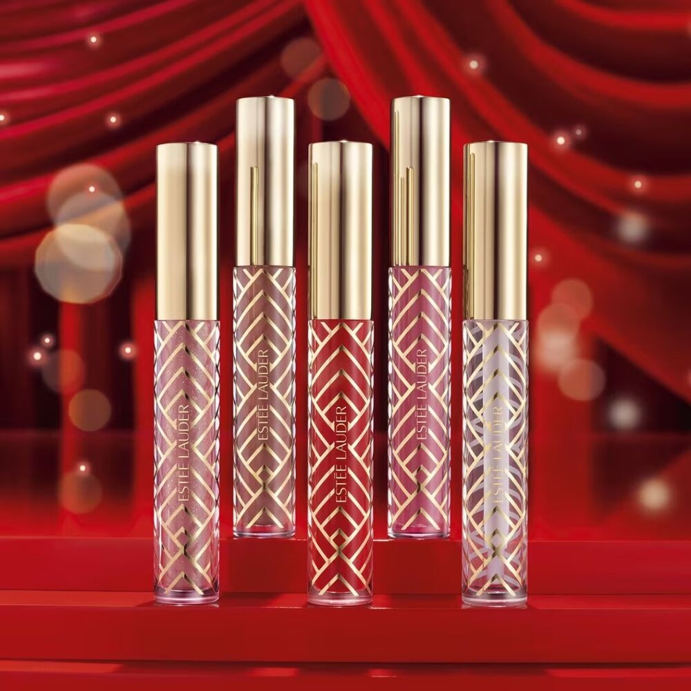 NIB ✅ Estée Lauder Magic Whispers Holiday 5 x Lip Gloss Gift Set ✨ NIB